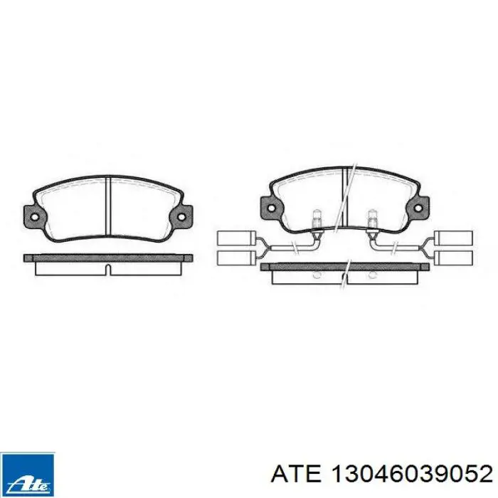 13.0460-3905.2 ATE pastillas de freno delanteras