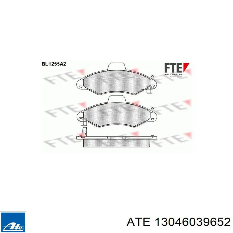 13.0460-3965.2 ATE pastillas de freno delanteras