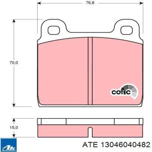 13.0460-4048.2 ATE pastillas de freno delanteras