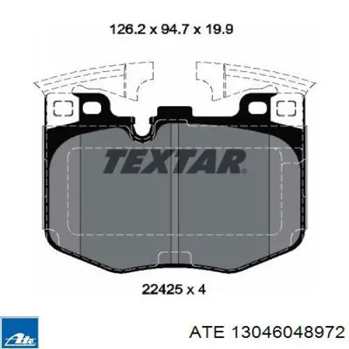 13046048972 ATE pastillas de freno delanteras