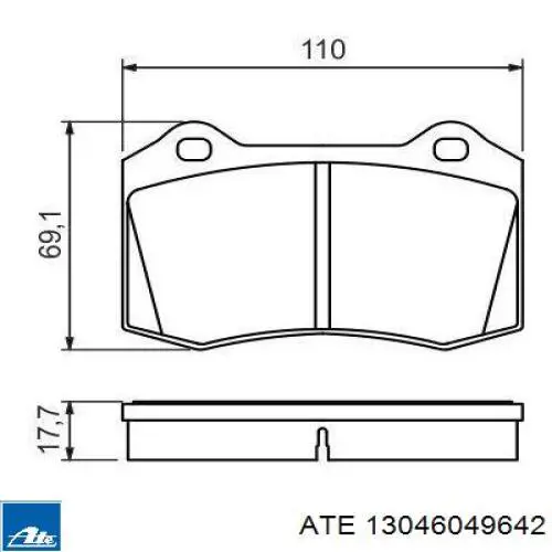 13.0460-4964.2 ATE pastillas de freno delanteras
