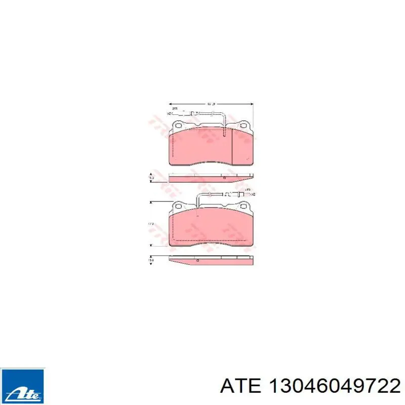 13.0460-4972.2 ATE pastillas de freno delanteras