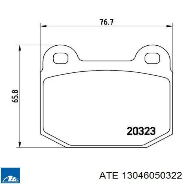 13.0460-5032.2 ATE pastillas de freno delanteras