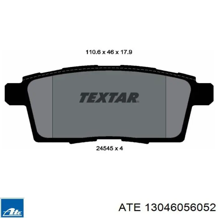 13.0460-5605.2 ATE pastillas de freno traseras