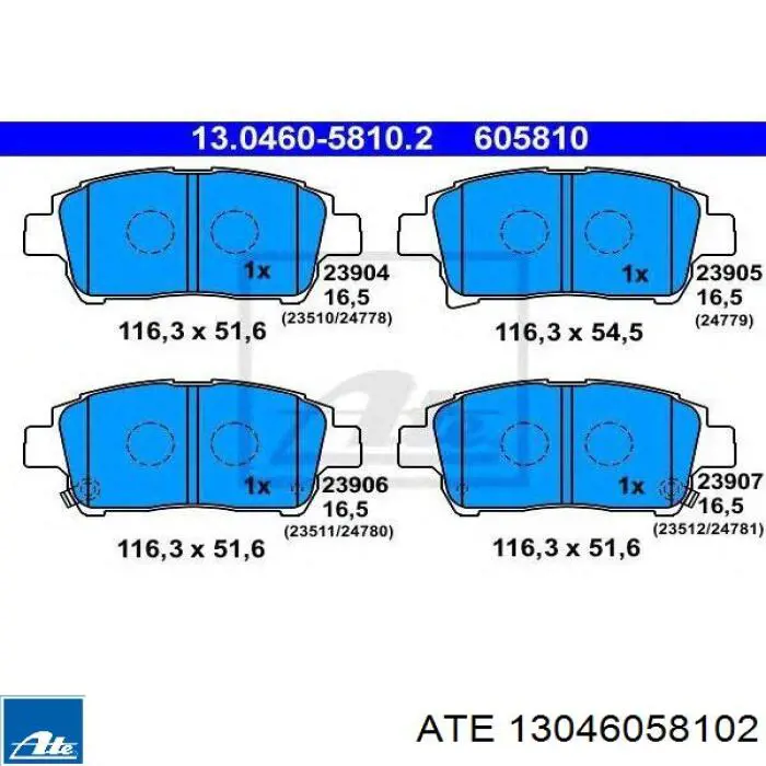 Pastillas de freno delanteras Toyota Prius NHW20