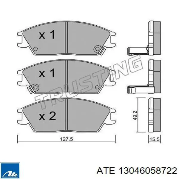 13046058722 ATE pastillas de freno delanteras