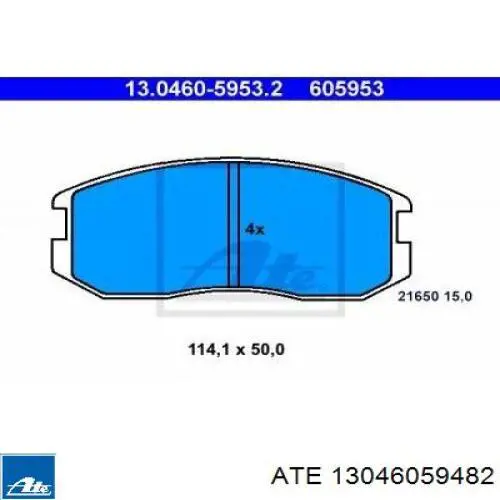 13046059482 ATE pastillas de freno delanteras