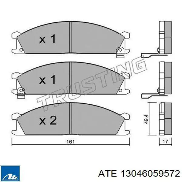 Pastillas de freno delanteras Nissan Terrano 1 WD21