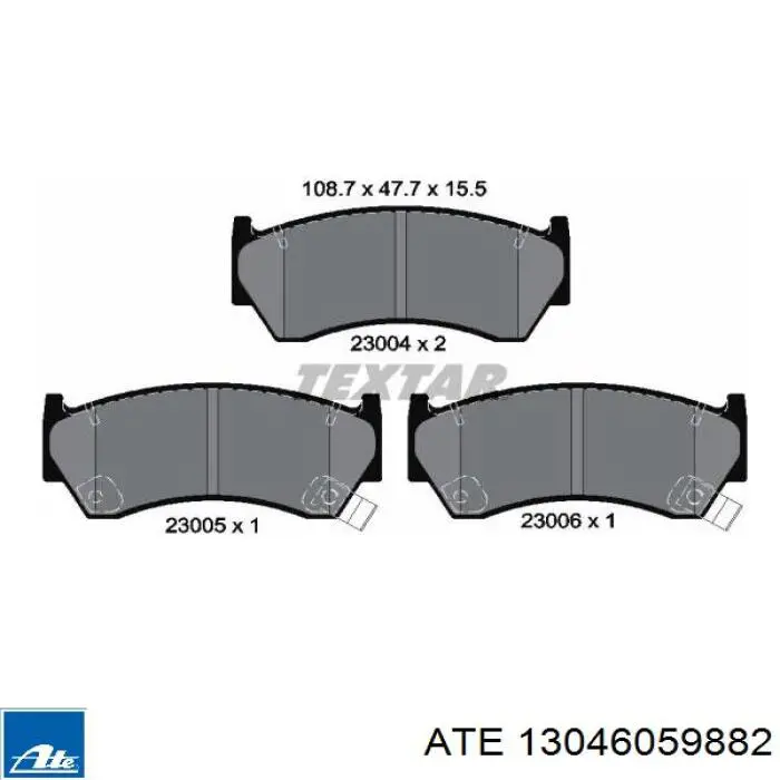 13.0460-5988.2 ATE pastillas de freno delanteras