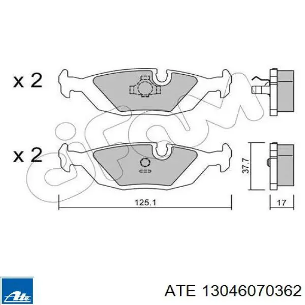 Pastillas de freno traseras BMW 5 E28