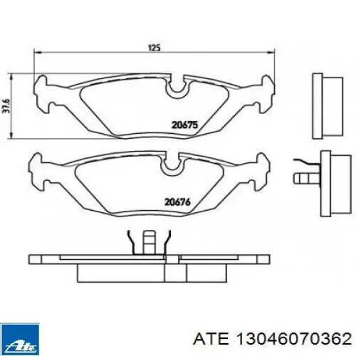 Pastillas de freno traseras BMW 5 E28
