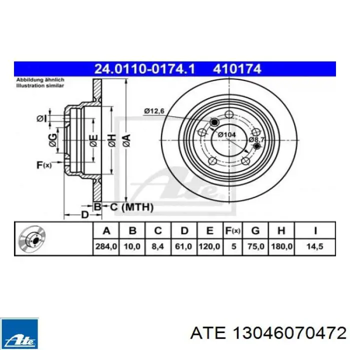 Pastillas de freno traseras BMW 5 E28
