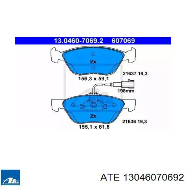 Pastillas de freno delanteras Alfa Romeo 156 932