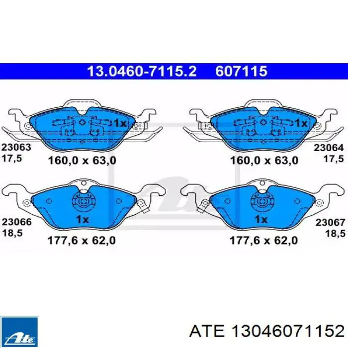 Pastillas freno delanteras ATE 13046071152 precio, desde 23,69 EUR