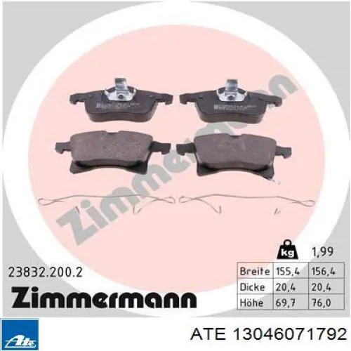 Pastillas de freno delanteras Opel Corsa X12