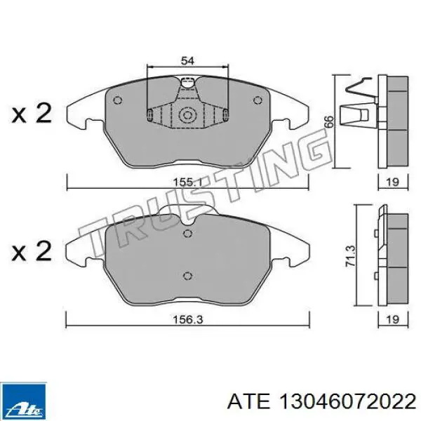 Pastillas de freno delanteras Peugeot 307 3B