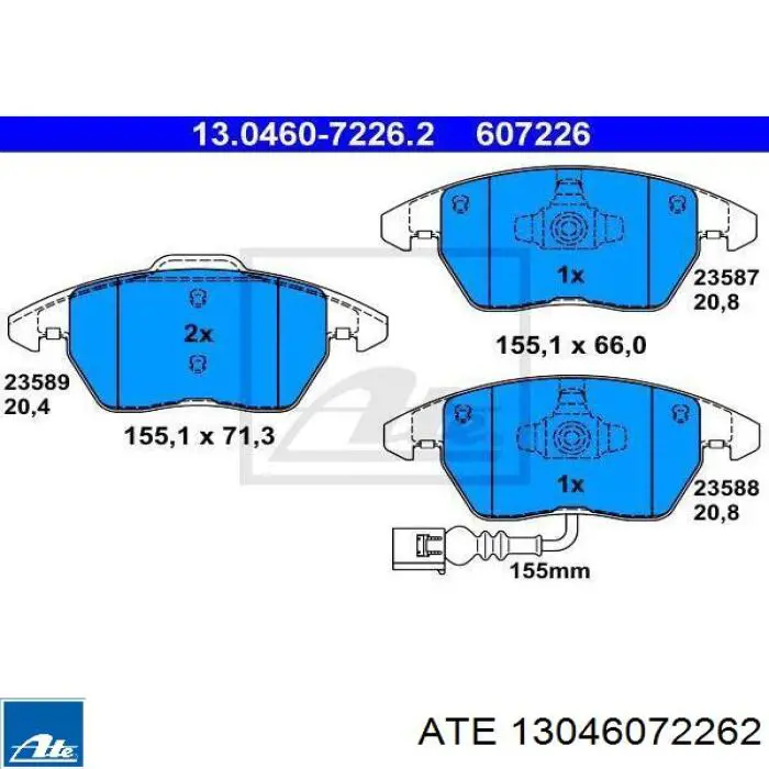 Pastillas de freno delanteras Seat Leon 2 1P1