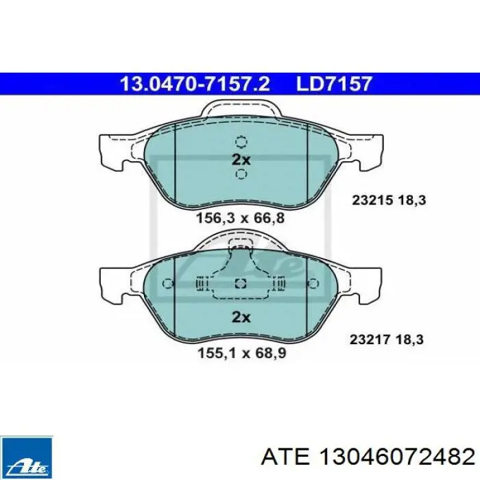 Pastillas de freno delanteras Renault Laguna 2 BG0, BG1