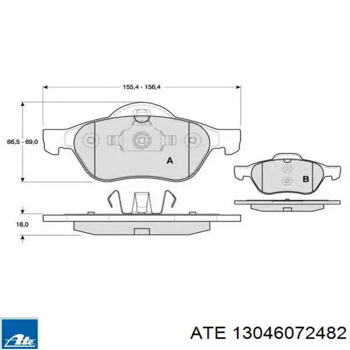 Pastillas de freno delanteras Renault Laguna 2 BG0, BG1