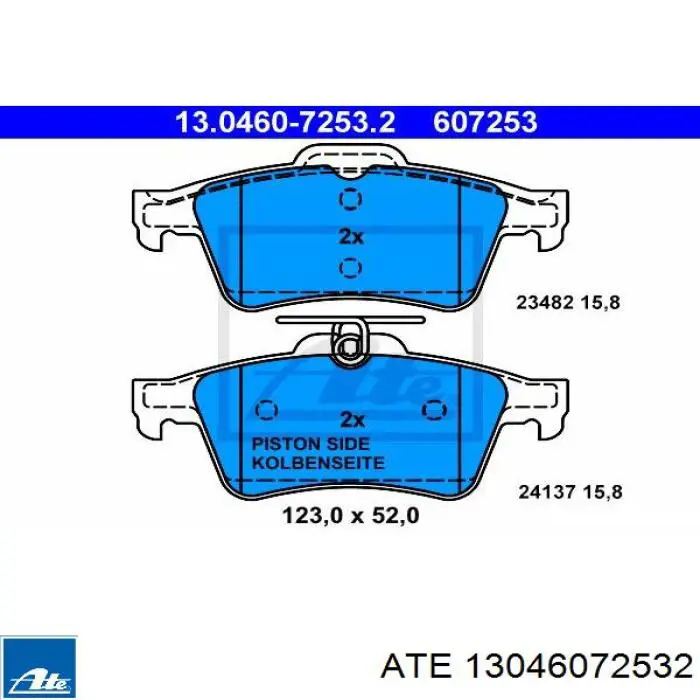 Pastillas freno traseras ATE 13046072532 precio, desde 39,63 USD