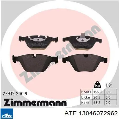 Pastillas de freno delanteras BMW 3 E90