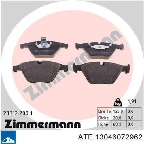 Pastillas de freno delanteras BMW 3 E90