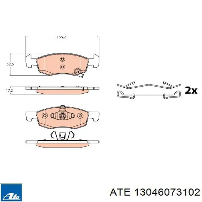 13046073102 ATE pastillas de freno delanteras