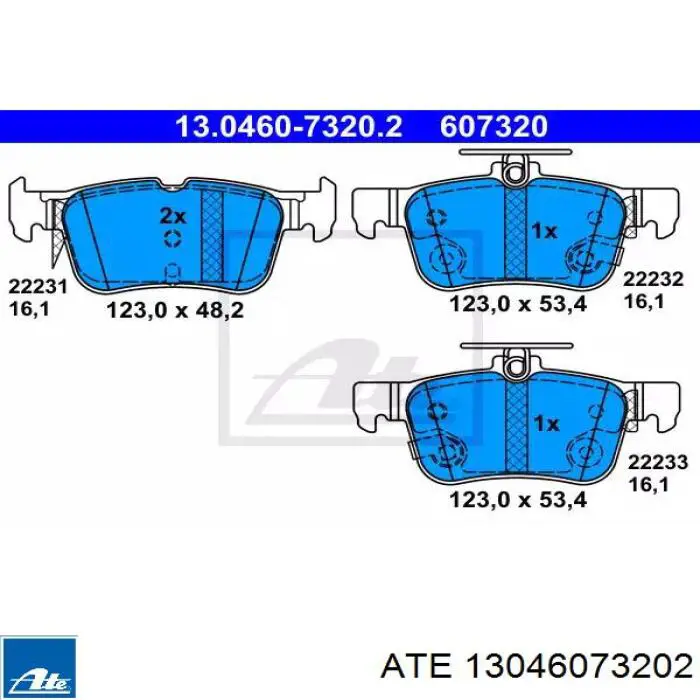 Comprar 13046073202 ATE Pastillas de freno traseras