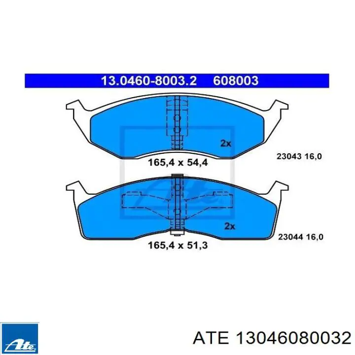 13.0460-8003.2 ATE pastillas de freno delanteras