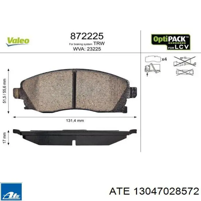 Pastillas de freno delanteras Opel Corsa F08, F68