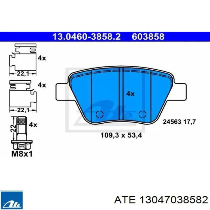 Pastillas de freno traseras Volkswagen Jetta 6 162, 163, AV3, AV2, AY2, AY3