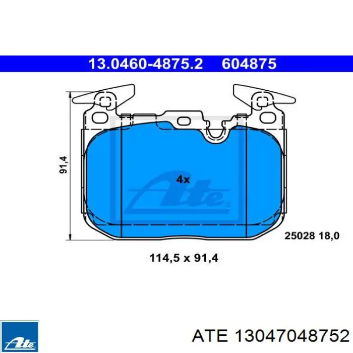 13047048752 ATE pastillas de freno delanteras