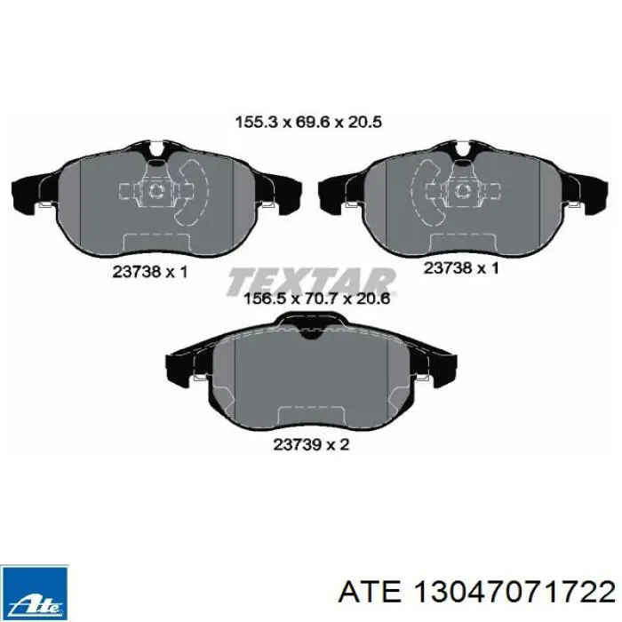 Pastillas de freno delanteras Opel Vectra