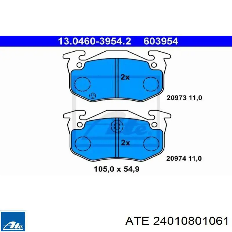 Disco de freno trasero Peugeot 206 2A/C