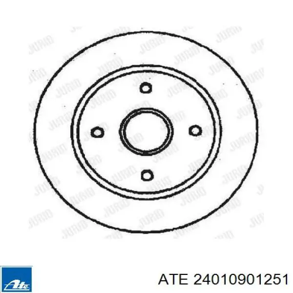 24.0109-0125.1 ATE disco de freno trasero