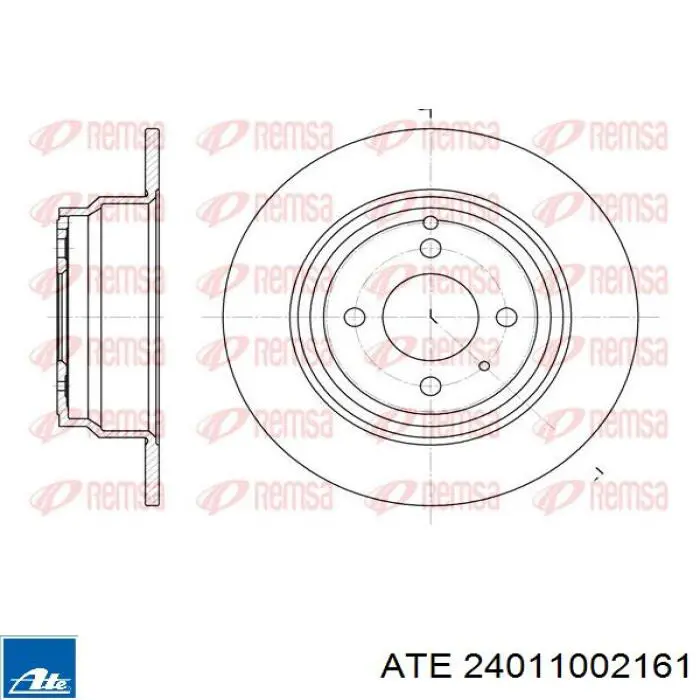 24.0110-0216.1 ATE disco de freno trasero