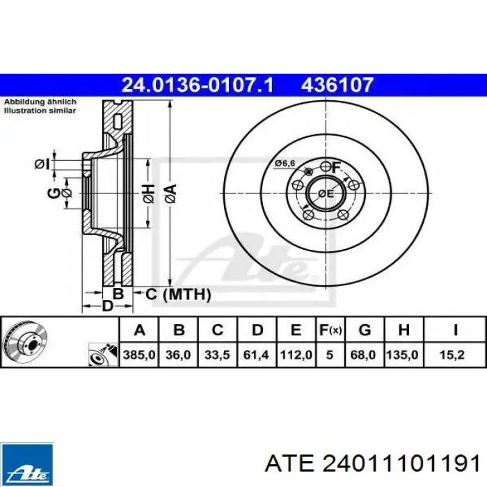 Disco de freno trasero Alfa Romeo 146 930