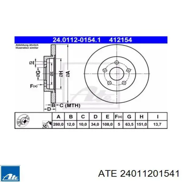 Disco de freno trasero Jaguar X-type CF1