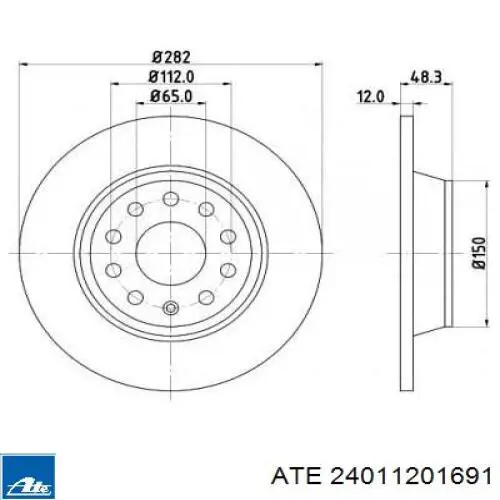 Comprar 24011201691 ATE Disco de freno trasero