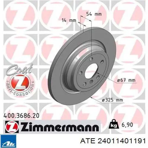 Comprar 24011401191 ATE Disco de freno trasero