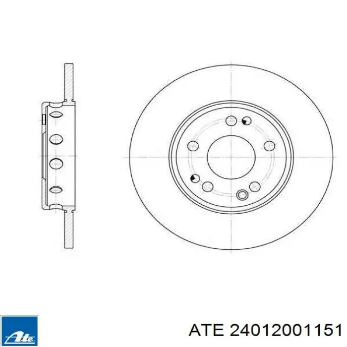 Freno de disco delantero Opel Astra 51, 52, F35, M35