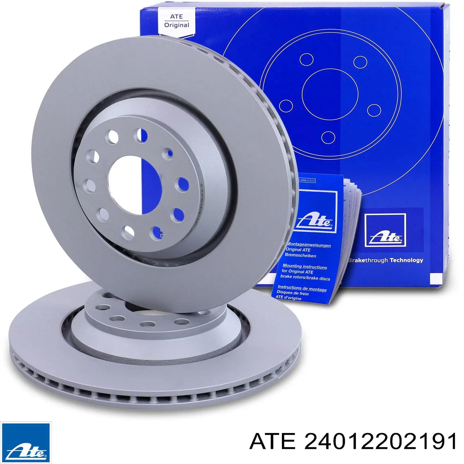 Disco de freno trasero 24012202191 ATE