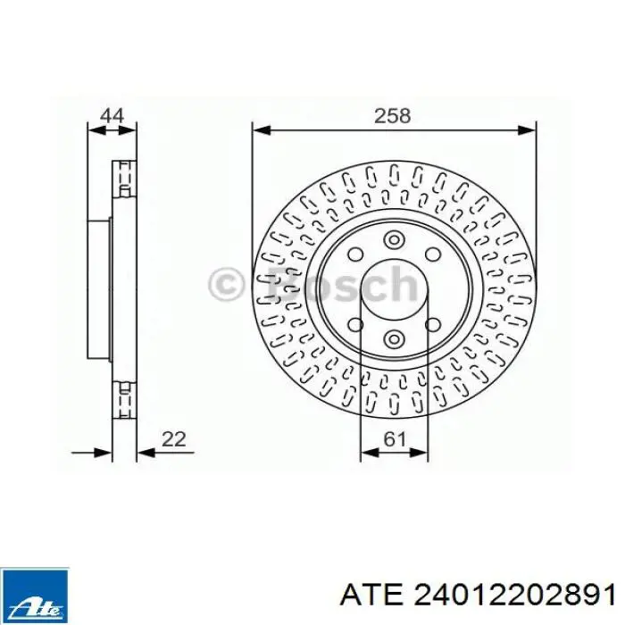 Disco de freno 24012202891 ATE