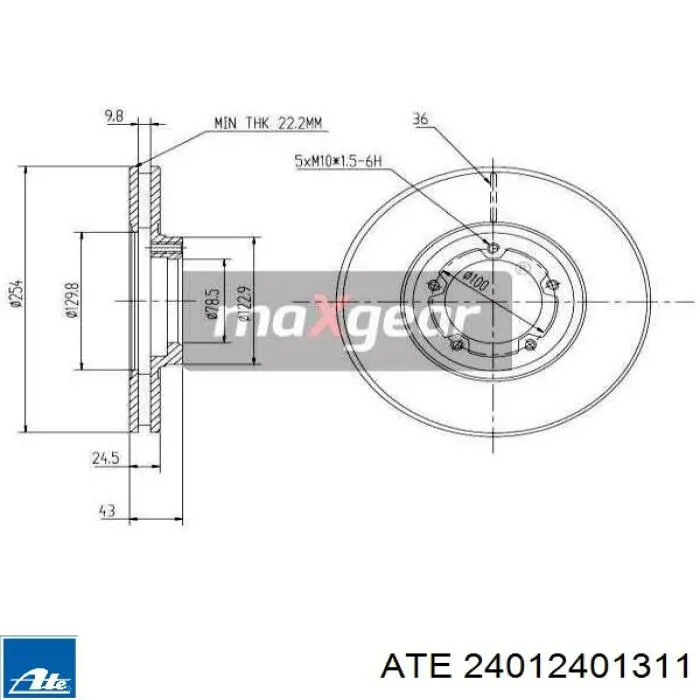 Frenos delanteros ATE 24012401311 precio, desde 33,29 EUR