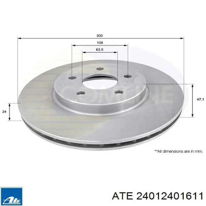 Freno de disco delantero Jaguar X-type CF1