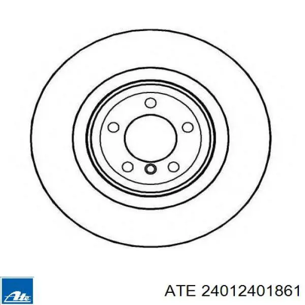 24.0124-0186.1 ATE disco de freno trasero