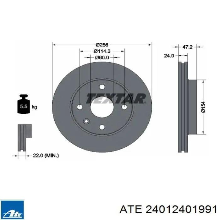 Frenos delanteros ATE 24012401991 precio, desde 36,92 EUR