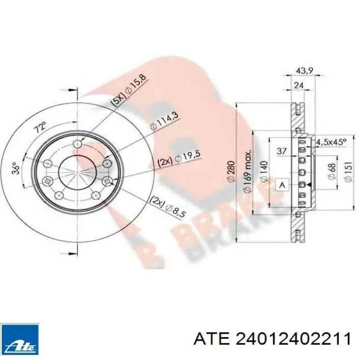 Freno de disco delantero Renault DUSTER 2 HM