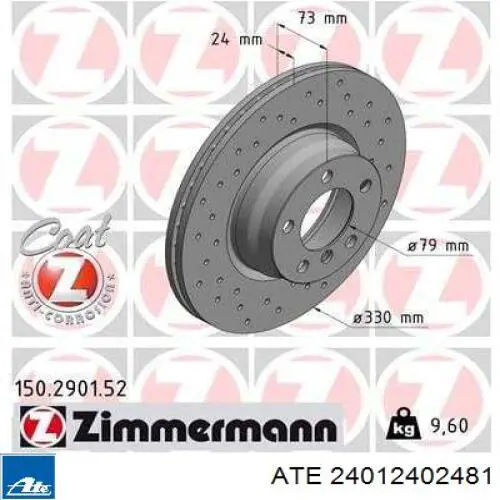 Comprar 24012402481 ATE Freno de disco delantero