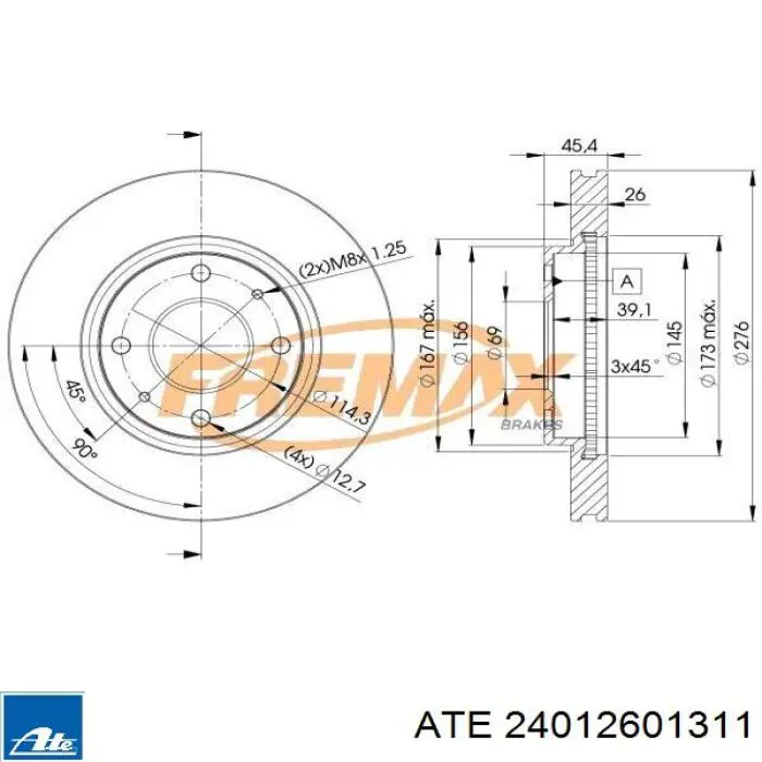 Comprar 24012601311 ATE Freno de disco delantero